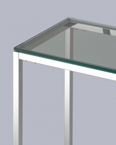 Консоль Stool Group ТАУН 115x30 Серебро