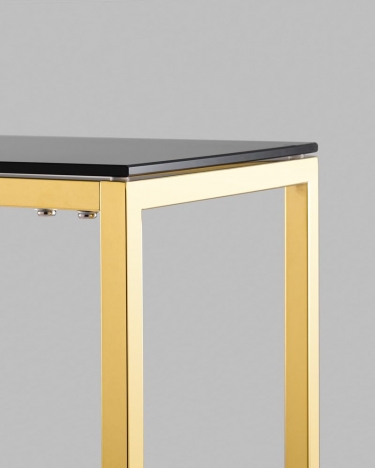 Консоль Stool Group ТАУН 115x30 Золото стекло smoke