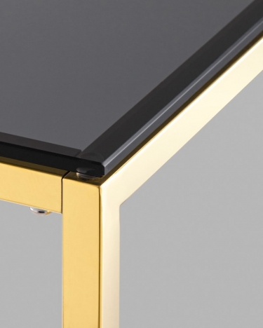 Консоль Stool Group ТАУН 115x30 Золото стекло smoke