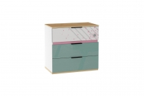 Комод Урбан Любимый дом ЛД 528.160.000 Дуб Золотой/Белый/Сумеречный голубой