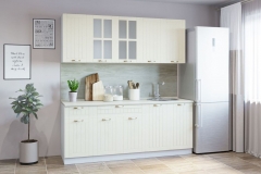 Гарнитур кухонный Народная мебель ПРОВАНС В 2 врезная мойка реалвуд безе