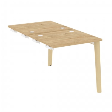 Стол-приставка двойной к опорным элементам Рива ONIX WOOD OW.D.SPR-0.7 Тиквуд Светлый/Светлый