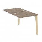 Стол-приставка двойной к опорным элементам Рива ONIX WOOD OW.D.SPR-0.7 Тиквуд Темный/Светлый