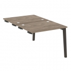 Стол-приставка двойной к опорным элементам Рива ONIX WOOD OW.D.SPR-1.8 Тиквуд Темный/Темный