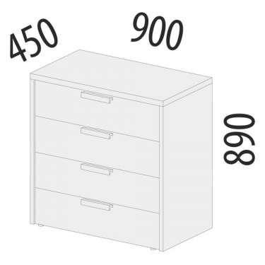 Комод Витра Кашемир 900.18 Дуб Кронберг/Кашемир