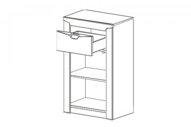 Тумба с дверцей и ящиком Мебельград Соренто 25 Дуб Стирлинг