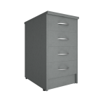 Тумба приставная с замком Рива Riva А.ТП-4.1F-S Серый