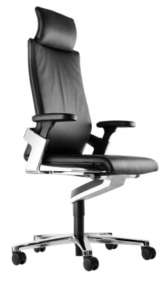 On Эргономичное кресло для руководителя 175/71 leather 74/99 black