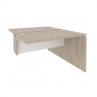 Стол-приставка двойной к опорным элементам Рива ONIX O.D.SPR-2.7 Дуб Аттик/Белый