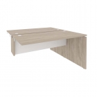 Стол-приставка двойной к опорным элементам Рива ONIX O.D.SPR-3.7 Дуб Аттик/Белый