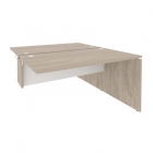 Стол-приставка двойной к опорным элементам Рива ONIX O.D.SPR-3.8 Дуб Аттик/Белый