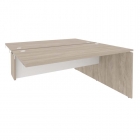 Стол-приставка двойной к опорным элементам Рива ONIX O.D.SPR-4.8 Дуб Аттик/Белый