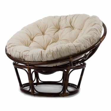 Кресло для отдыха Комфорт Papasan CHAIR MI-003 с подушкой Орех