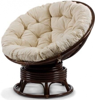 Кресло-качалка Комфорт Papasan ROCKER MI-004 с подушкой Орех