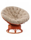 Кресло-качалка Комфорт Papasan ROCKER MI-004 с подушкой Коньяк