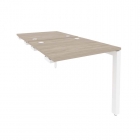 Стол-приставка двойной на П-образном м/к к опорным элем. Рива ONIX O.MP-D.SPR-0.8 Дуб Аттик/Белый