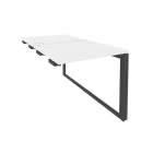 Стол-приставка двойной на О-образном м/к к опорым элем. Рива ONIX O.MO-D.SPR-0.7 Белый Бриллиант/Антрацит