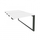 Стол-приставка двойной на О-образном м/к к опорым элем. Рива ONIX O.MO-D.SPR-1.7 Белый Бриллиант/Антрацит