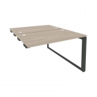 Стол-приставка двойной на О-образном м/к к опорым элем. Рива ONIX O.MO-D.SPR-2.7 Дуб Аттик/Антрацит