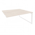 Стол-приставка двойной на О-образном м/к к опорым элем. Рива ONIX O.MO-D.SPR-4.7 Денвер Светлый/Белый