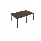 Переговорный стол 2 столешницы Рива Metal System Б.ПРГ-2.1 Венге/Антрацит