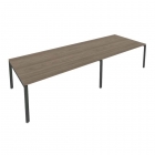 Переговорный стол 2 столешницы Рива Metal System Б.ПРГ-2.5 Вяз/Антрацит