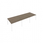 Переговорный стол 3 столешницы Рива Metal System Б.ПРГ-3.2 Вяз/Белый