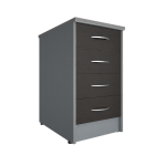 Тумба приставная с замком Рива Riva А.ТП-4.1F-S Венге/Металлик