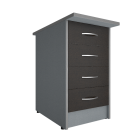 Тумба приставная с замком Рива Riva А.ТП-4.2F-S Венге/Металлик