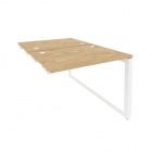 Стол-приставка двойной на О-образном м/к к опорым элем. Рива ONIX O.MO-D.SPR-1.7 Тиквуд Светлый/Белый