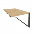 Стол-приставка двойной на О-образном м/к к опорым элем. Рива ONIX O.MO-D.SPR-1.8 Тиквуд Светлый/Антрацит