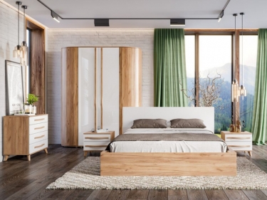 Комод Любимый дом Марта-2 ЛД 406.090.000 Дуб золотой Белый глянец