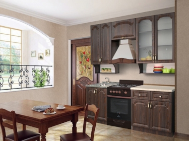 Кухонный гарнитур Классика 2.0 м МАГ-РИВЕР Дуб патинированный/Венге