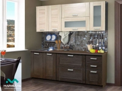 Кухонный гарнитур Квадро 2,0 м МАГ-РИВЕР Ясень шимо светлый/Венге