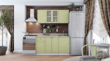 Кухня МАГ-РИВЕР Хозяюшка 1,5 м Белый/Фисташка