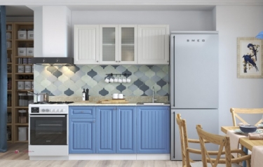 Кухня МАГ-РИВЕР Хозяюшка 1,5 м Белый/Мускат глянец