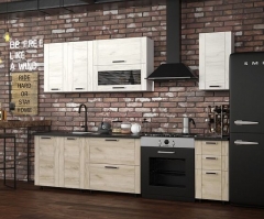 Кухня Диана 4-У фасад Лофт 2 м МАГ-РИВЕР Белый/Дуб крафт серый/Дуб крафт белый