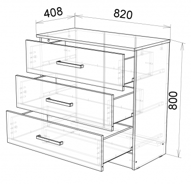 Комод Адель МАГ-РИВЕР Венге/Сосна Лоредо