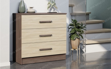 Комод Адель МАГ-РИВЕР Ясень шимо темный/Ясень шимо светлый