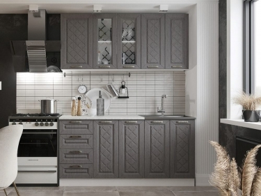 Кухня МАГ-РИВЕР Агава 1,6 м Белый/Трюфель