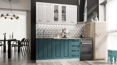 Кухня МАГ-РИВЕР Агава 1,6 м Белый/Трюфель