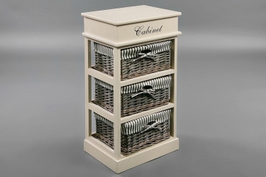 Тумба с 3 корзинами и ящиком Tetchair Secret De Maison OUVERTURE 3 mod. 4336 Слоновая кость