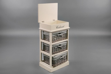 Тумба с 3 корзинами и ящиком Tetchair Secret De Maison OUVERTURE 3 mod. 4336 Слоновая кость