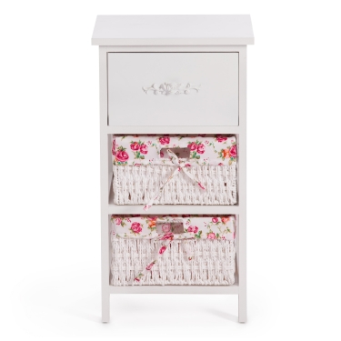 Тумба с 2 корзинами и ящиком Tetchair Secret De Maison FANTASIE 3 mod. 4326 Белый