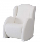 Кресло-качалка Micuna Micuna Wing/Flor white/white искусственная кожа