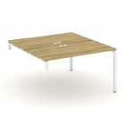 Двойной стол-надставка на опорную тумбу Рива CONCEPT CN.DSN-003 Дуб Винченцо Белый