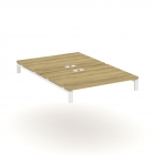 Двойной стол надставка на две опорные тумбы Рива CONCEPT CN.DSN-005 Дуб Винченцо Белый