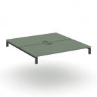 Двойной стол надставка на две опорные тумбы Рива CONCEPT CN.DSN-006 Кобо Антрацит