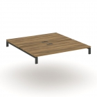 Двойной стол надставка на две опорные тумбы Рива CONCEPT CN.DSN-006 Сандал янтарный Антрацит