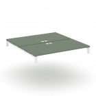 Двойной стол надставка на две опорные тумбы Рива CONCEPT CN.DSN-006 Кобо Белый